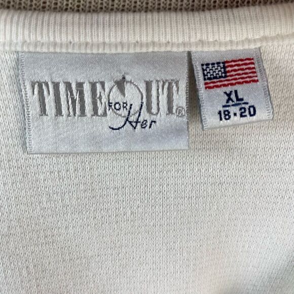 Time Out for Her Full Zip White Jacket Size XL EUC - Picture 6 of 6